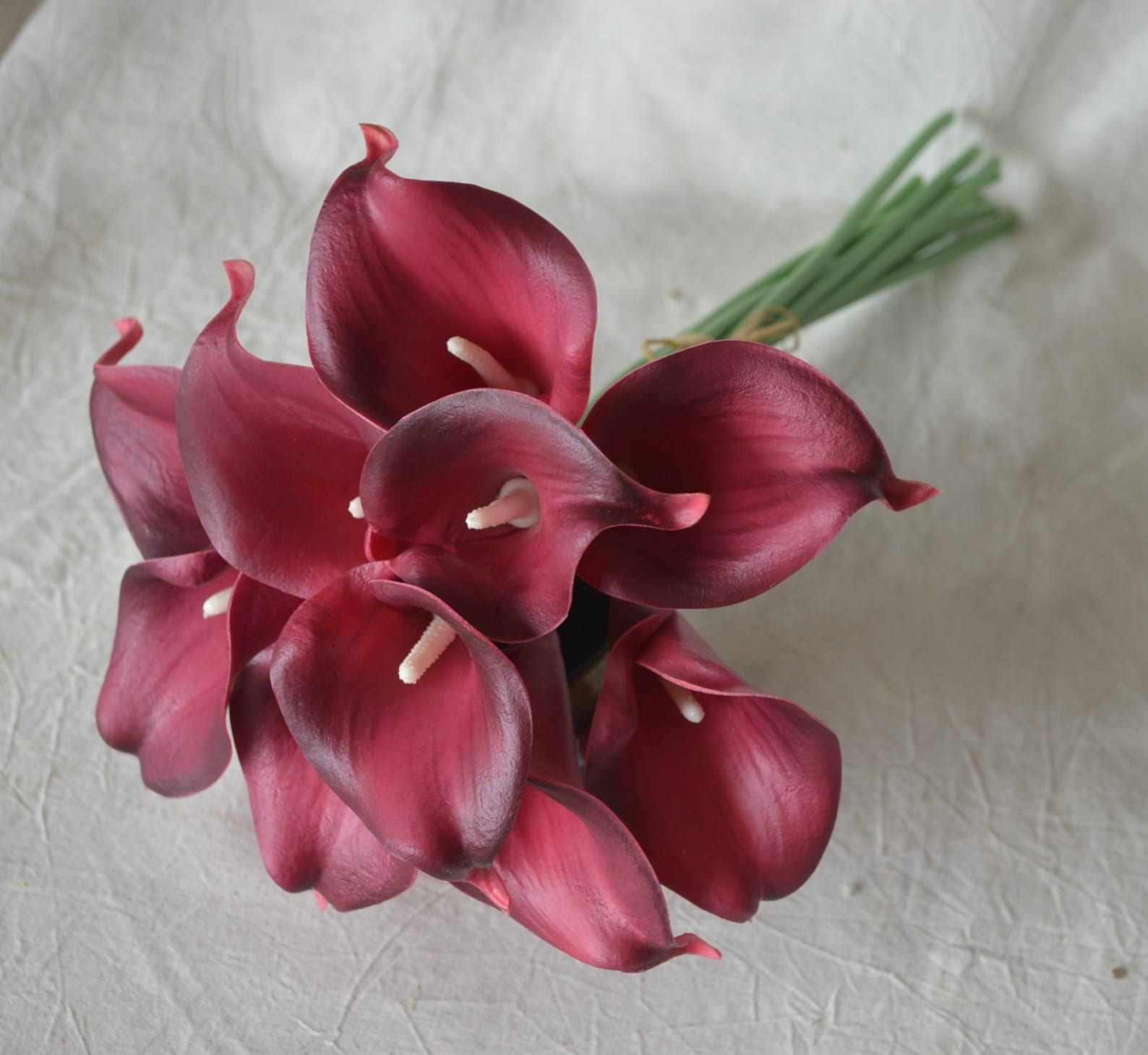 10 Lighter Burgundy Calla Lilies Real Touch Flowers DIY Silk Etsy