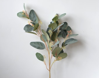 Artificial Eucalyptus, Leaves, Vintage Greenery, Wedding Centerpieces, Eucalyptus Home Decorations