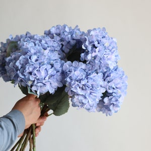 20 Blue Dried Look Hydrangeas, Fake Spring Summer Artificial Hydrangeas Branch, DIY Forals/Wedding Home Decor/DIY Bouquets, Gifts for Her image 7