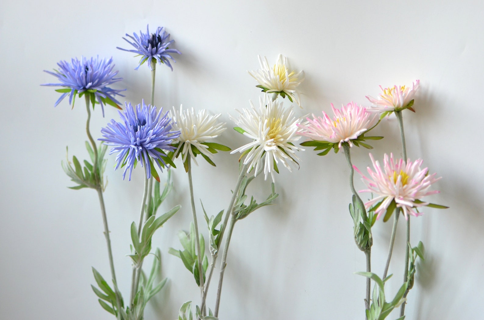 Artificial Mums Blue Mums Silk White Mums Dahlia Pink DIY Etsy