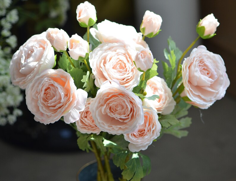 Peach Ranunculus Real Touch Silk Ranunculus DIY Wedding Etsy