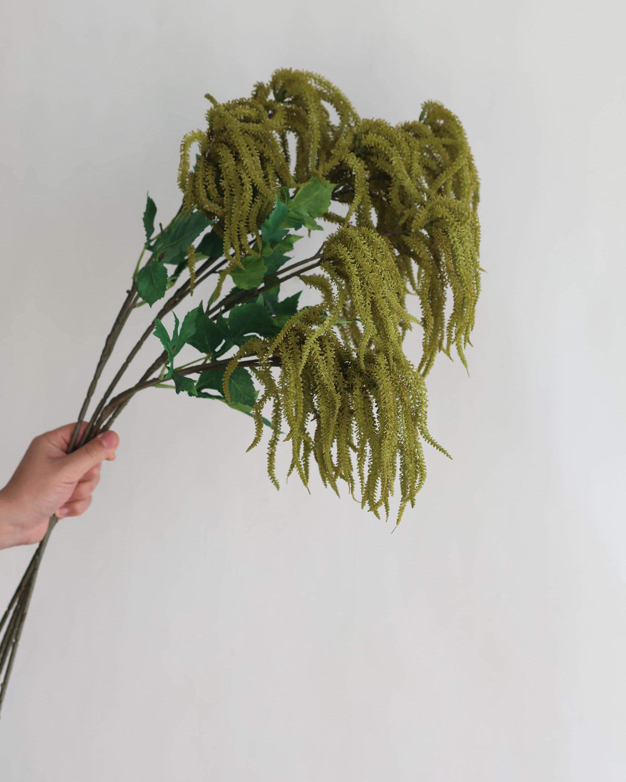 32.6" Faux Light Green Amaranth Tails Branch, Artificial Hanging Plant, DIY Floral Arrangement /Greenery/Wedding/Home Decoration/Gifts