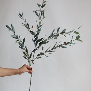 Artificial Olive Leaf Branch, 40.5" Gray-Green Wedding Greenery 1 branch