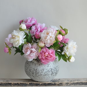 25,6" Faux Peony, Rose Pink, Mauve, Cream, Fuchsia Kunstmatige Pioenrozen, DIY Bruiloft/Home/Keuken/Kantoor/Tafel Decors, Beste Cadeaus voor haar
