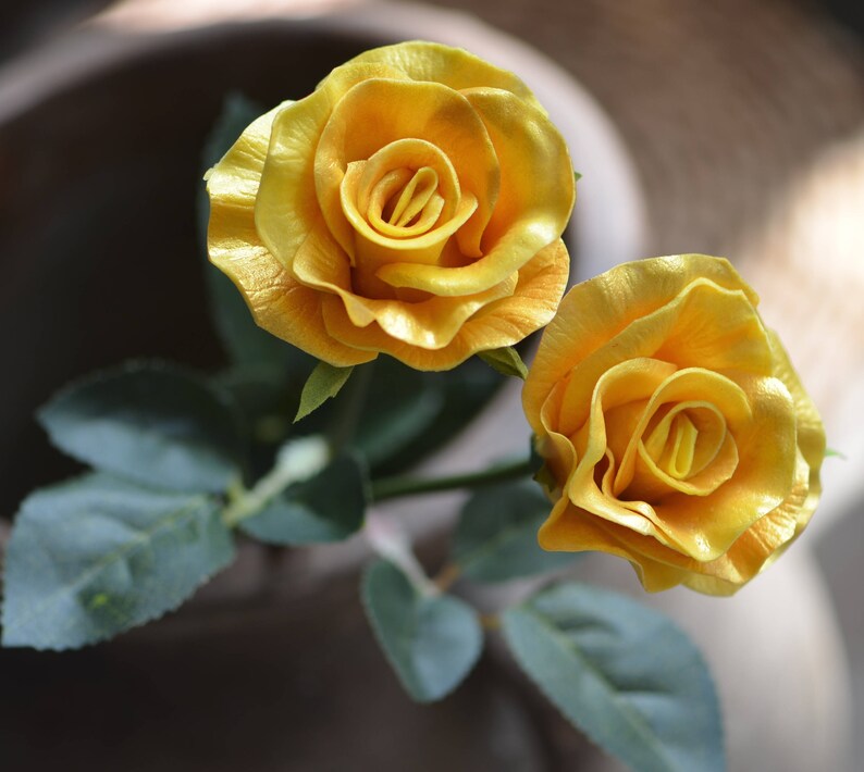 Gold Roses PU Real Touch Roses Real Touch Flowers For DIY Etsy