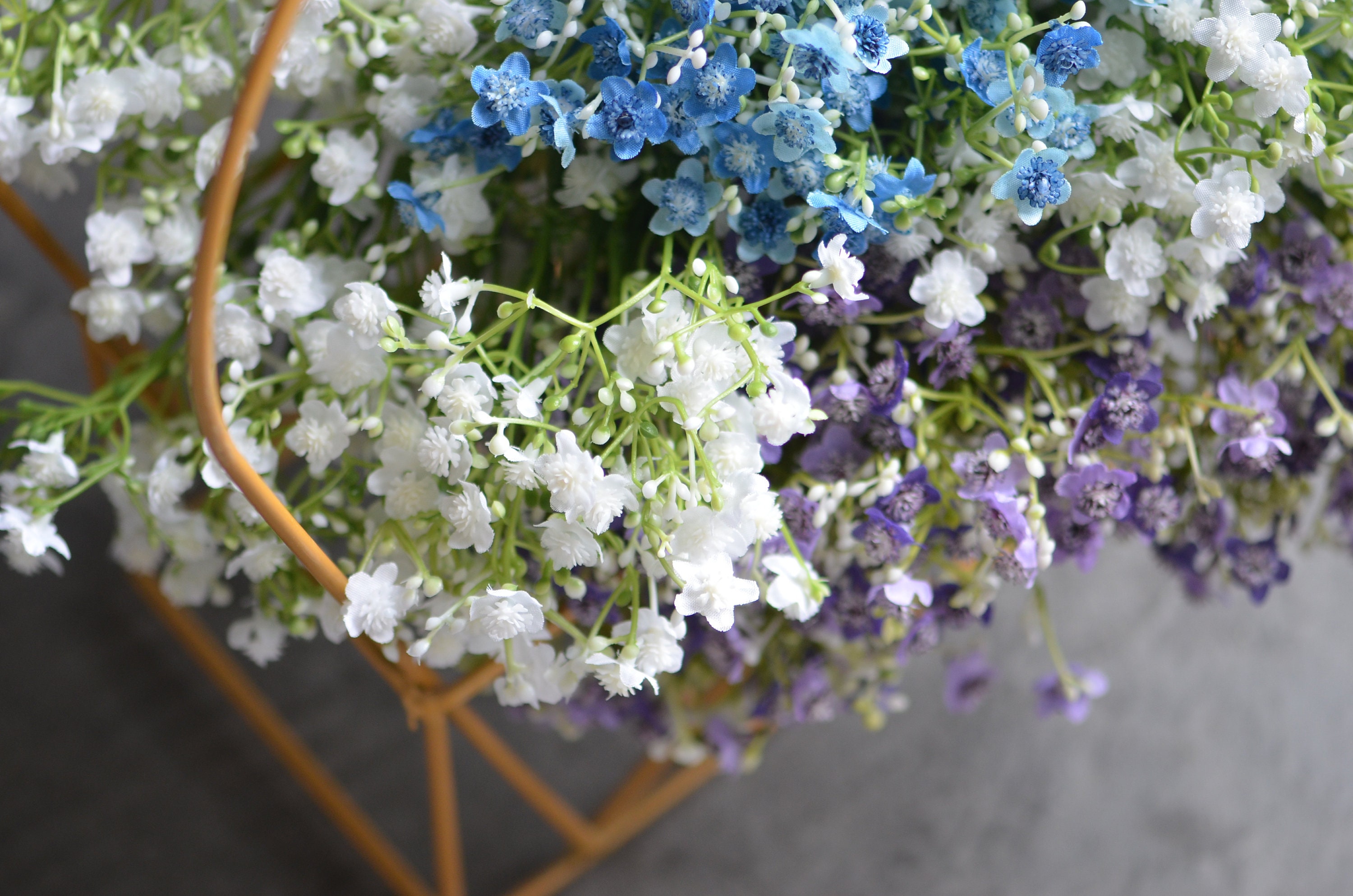 Baby's Breath, Artificial Baby's Breath, Fake Flowers, Purple Blue