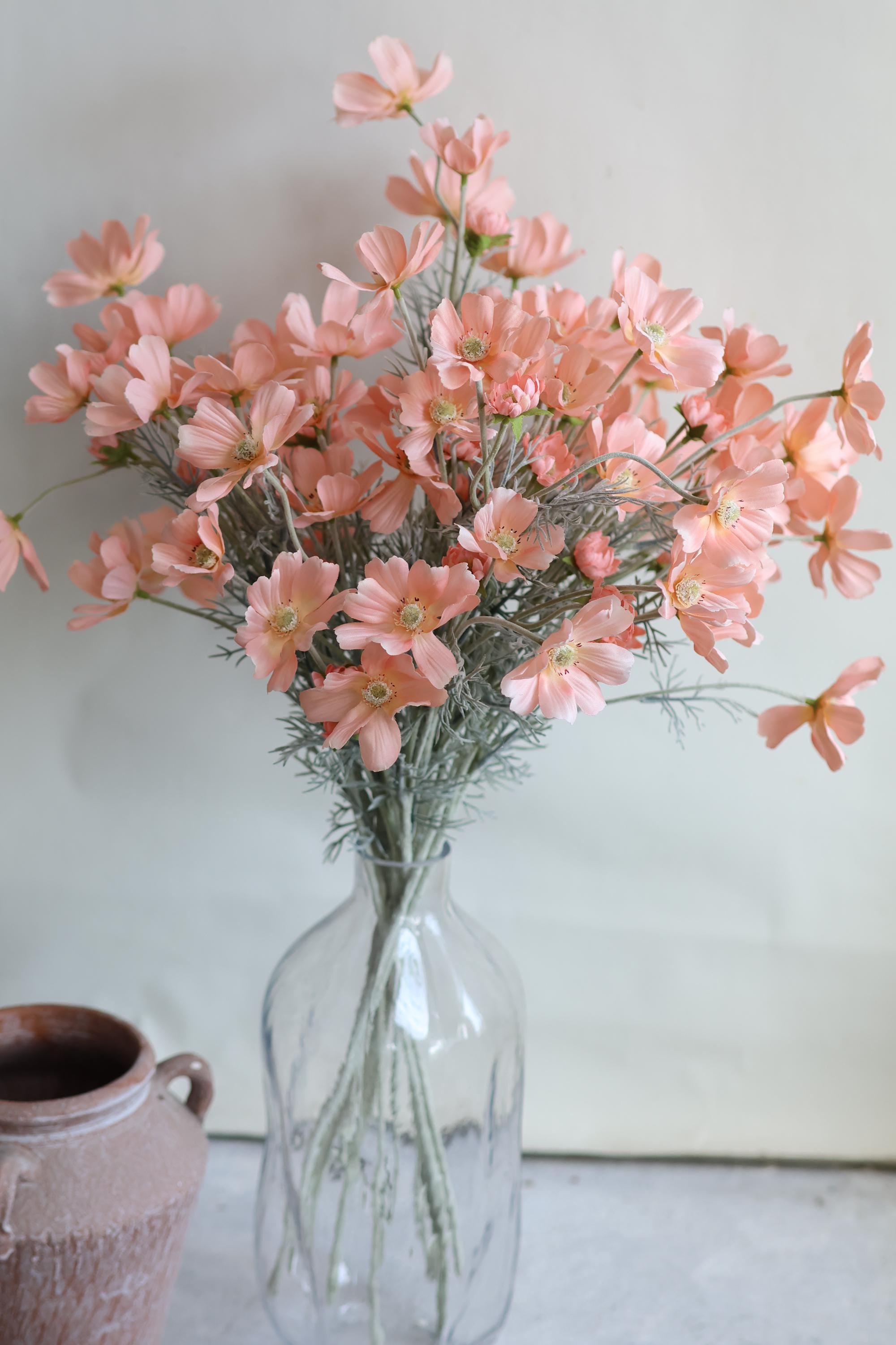 23.5インチの桃色のコスモスの花の枝：フェイクワイルドフラワーの