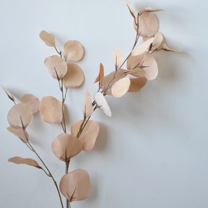 Beige Eucalyptus Artificial Eucalyptus Leaves Vintage Greenery Centerpieces