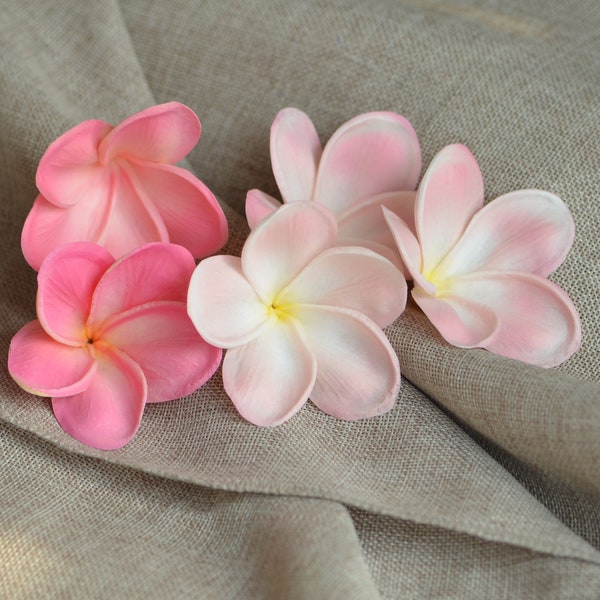 Pink Plumerias, Real Touch Flowers, flower heads, DIY cake decoration