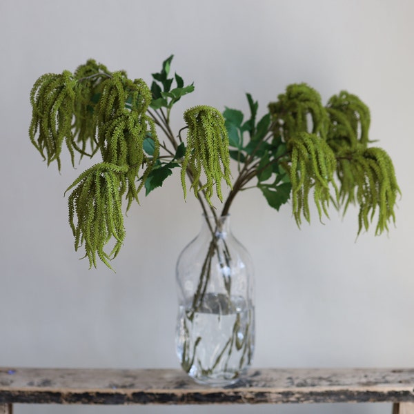32.6" Faux Green Amaranth Tails Branch, Artificial Hanging Plant, DIY Floral Arrangement /Greenery/Wedding/Home Decoration/Gifts for Her