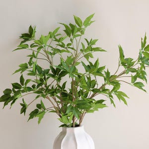 31,5&quot; Real Touch Artificial Japonica Folha Ramo, Faux Primavera Planta, Casamento DIY/Casa/Cozinha Decoração de Mesa, Presentes de Natal para Ela