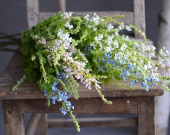 31,5" Piccoli fiori di campo primaverili, pianta blu/rosa/bianca, fiore artificiale, floreale fai da te, decorazioni per matrimoni/casa/vacanze / regali per la mamma per lei