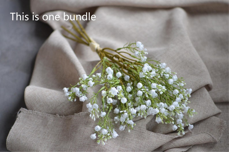 Baby's Breath Bundle, Artificial Baby's Breath, Faux White Wildflowers Bundle, DIY Wedding Bouquetes, DIY Bridesmaids Bouquets image 2