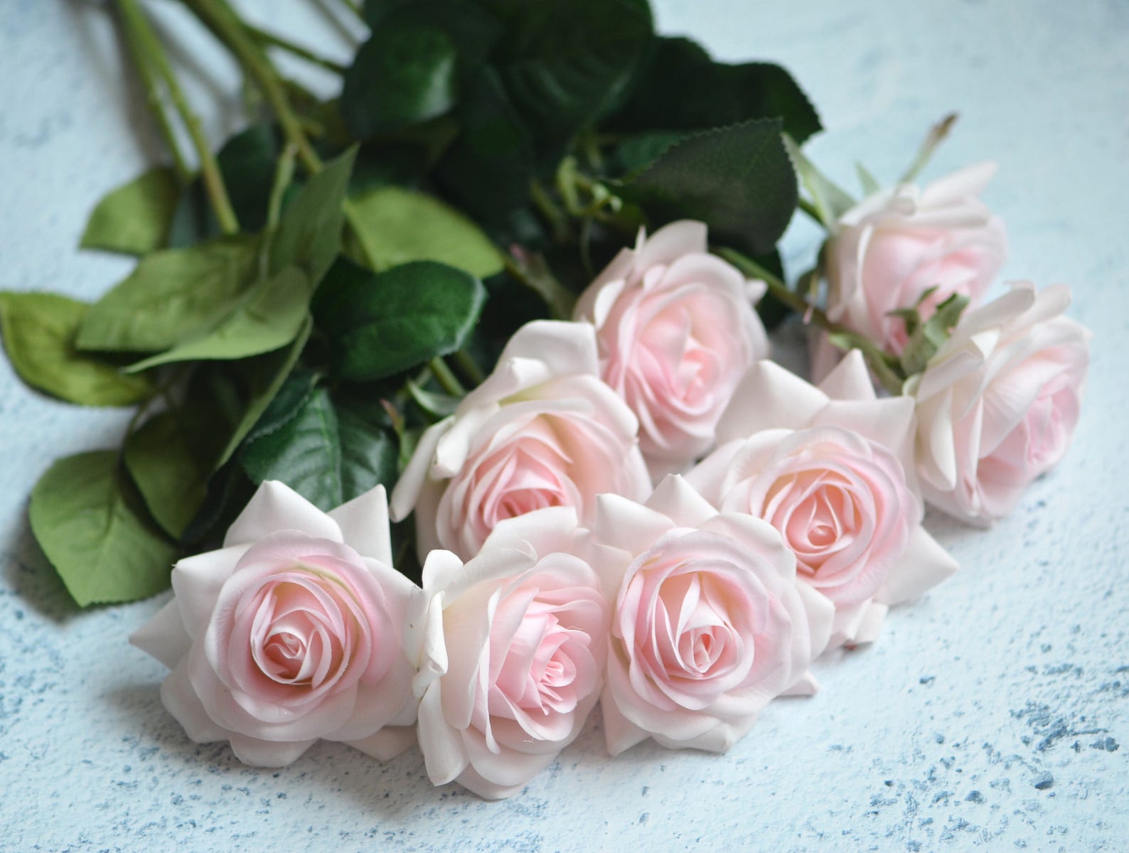 Pale Pink Real Touch Silk Roses DIY Silk Bridal Bouquets Etsy Canada