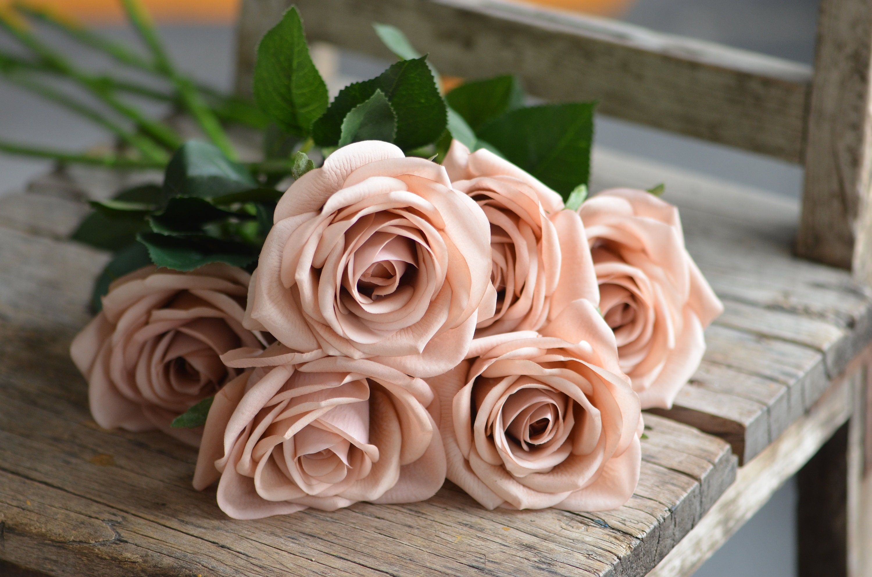 Rose rosa fard, rose finte Real Touch, rose artificiali, fiori fai-da-te /  matrimonio / decorazione domestica / regali, bouquet / centrotavola fai da  te -  Italia