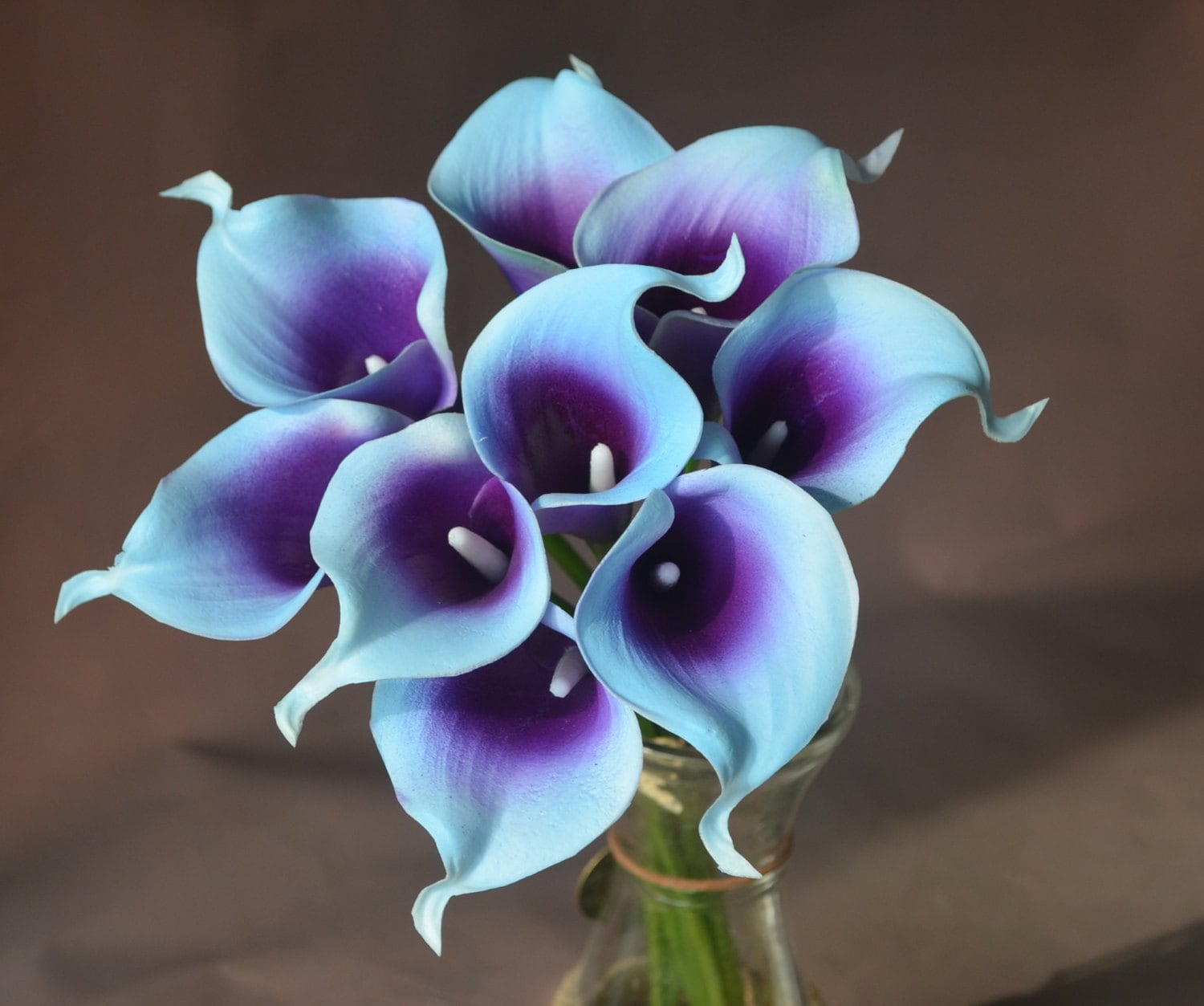 Blue Purple Picasso Calla Lilies 9 Stems Real Touch Flowers DIY Silk  Wedding Bridal Bouquets Centerpieces Decorations - Etsy