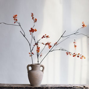 39&quot; Faux Orange Leaf Branches, Decorative Plant Stem, Minimalist Style, High Quality Artificial Plant, Office/Wedding/Home Decoration/Gifts