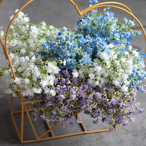 Baby&#39;s Breath, Artificial Baby&#39;s Breath, Fake Flowers, Purple Blue White Baby&#39;s Breath