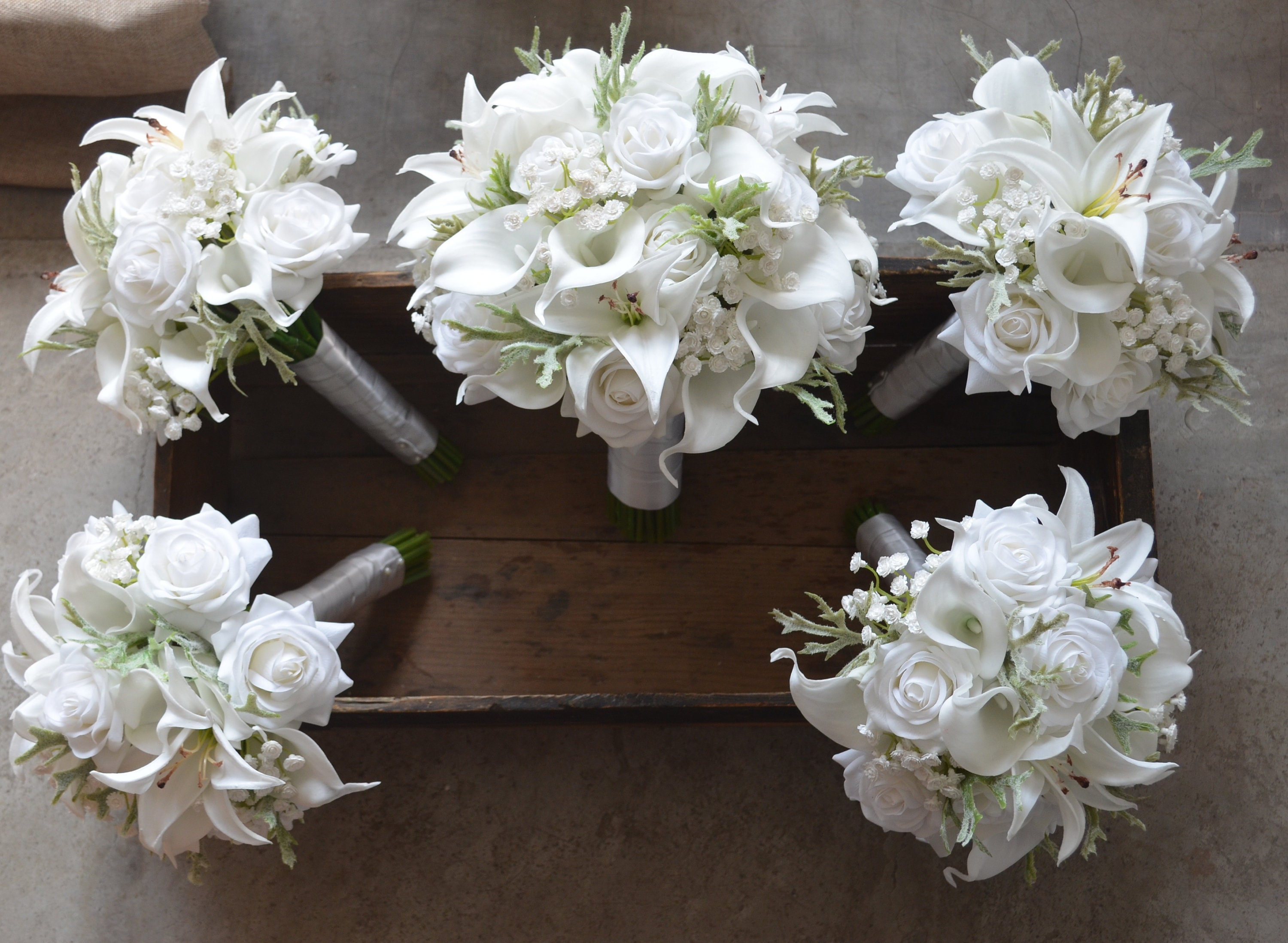 Mixed White Flowers Bouquet in Chino, CA