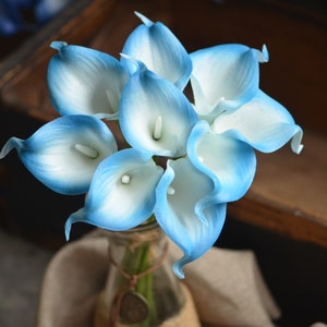 9 Malibu White Calla Lilies Real Touch Flowers DIY Silk - Etsy