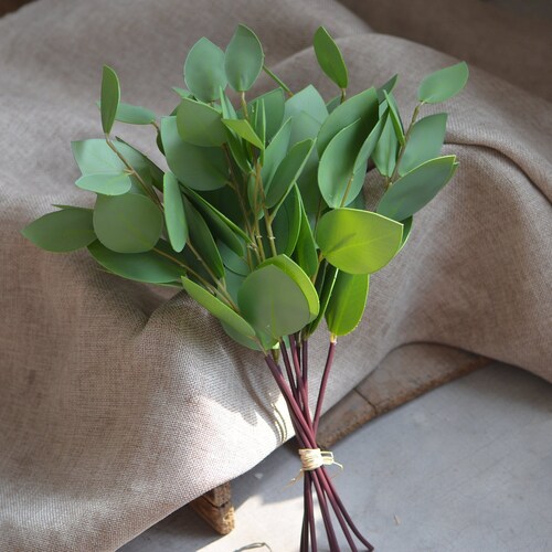 Eucalyptus Artificial Real Touch Eucalyptus Leaves Vintage Etsy