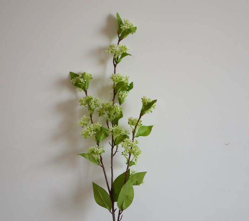 Green White Berries Floral Arrangements Fillers Artificial Etsy