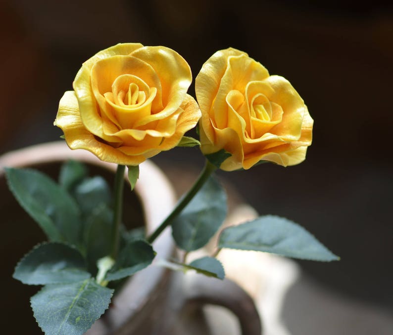Gold Roses PU Real Touch Roses Real Touch Flowers For DIY Etsy