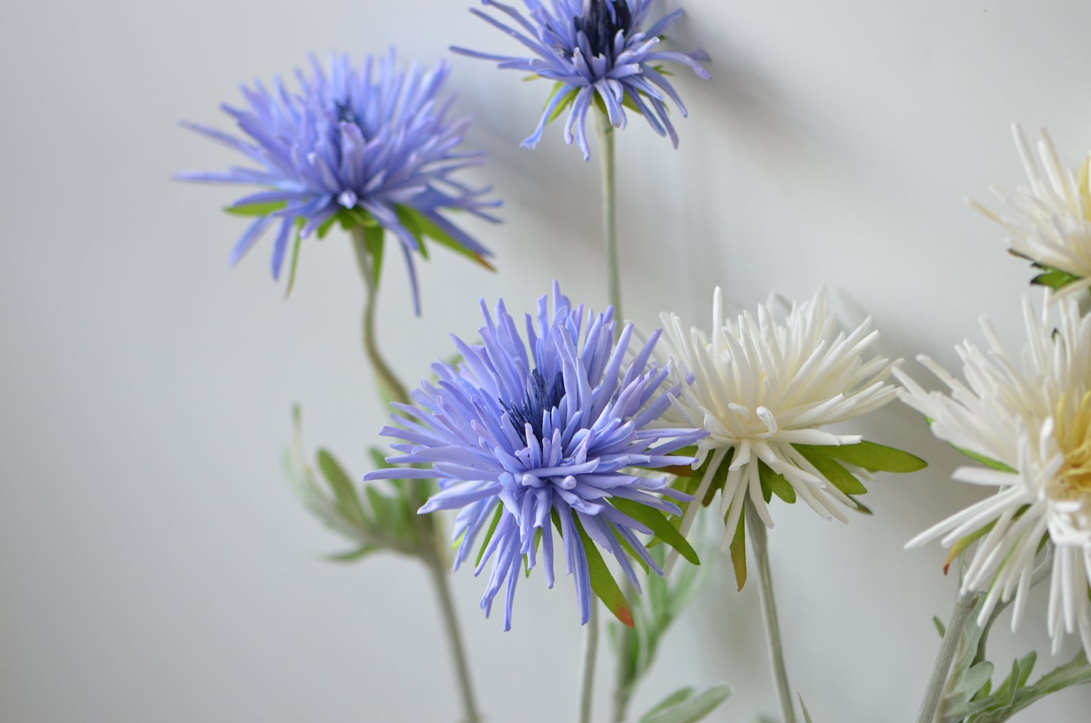 Artificial Mums Blue Mums Silk White Mums Dahlia Pink DIY Etsy