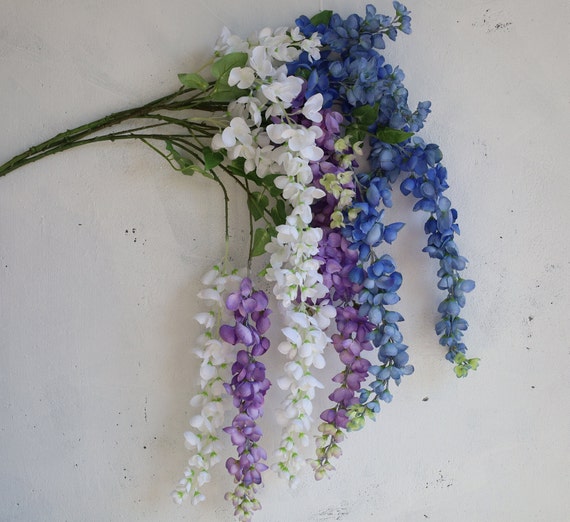 39" Artificial Wisteria Hanging Flowers , Faux Wisteria Stem in  Purple/blue/white, Wedding/home Centerpieces, DIY Floral Arrangements,  Gifts - Etsy
