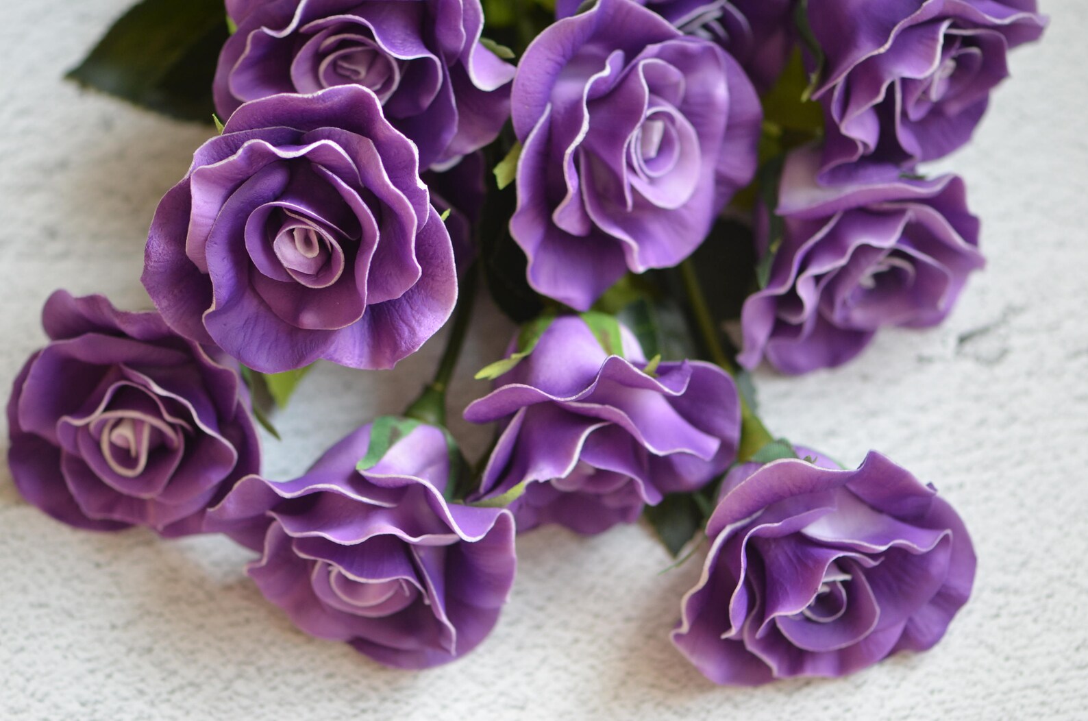 Purple Roses PU Real Touch Roses Real Touch Flowers for DIY Etsy