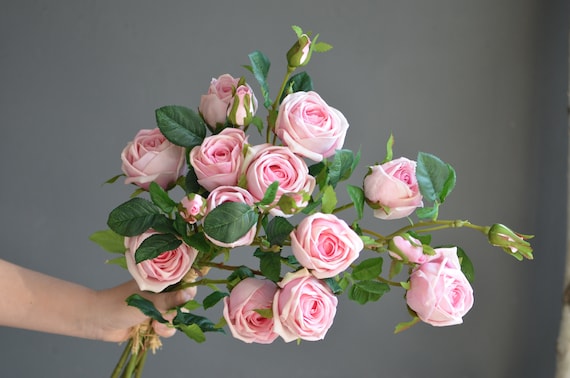 6 Köpfe Rose Silk künstliche Hortensien Bouquet Hochzeit Bridal Party Home  Decor