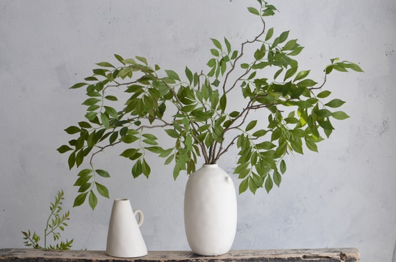 31" Artificial Wisteria Leaf Branch, Spring Greenery