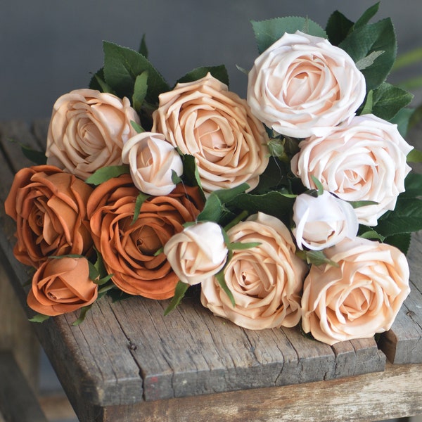 Burnt Orange Rose Etsy