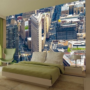 New York City Building Skyline Manhattan Fototapete Wandbilder Schlafzimmer Deko Wandbedeckung, Wanddekoration