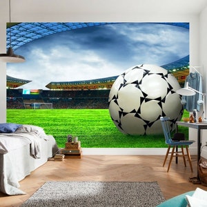 Football Wallpaper Peel And Stick Sports Wall Murals Bicycle Kick Wall Art - View #5