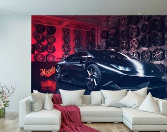 Super Sports Car Fast Car Wallpaper Mural Photo Kids Poster DIY Decoration wall covering, wall decoration