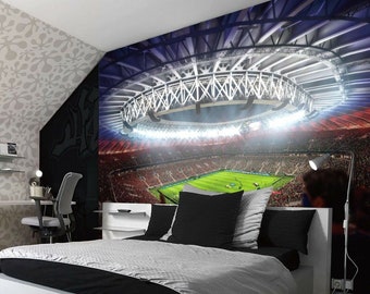 Football Stadium Pitch Sport Wall Mural Photo Wallpaper Kids Game Home Deco wall covering, wall decoration