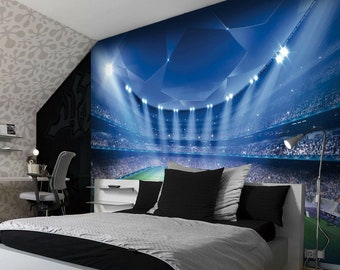 Stade de Football terrain sport Mural Photo photo papier peint enfants chambre décoration revêtement Mural