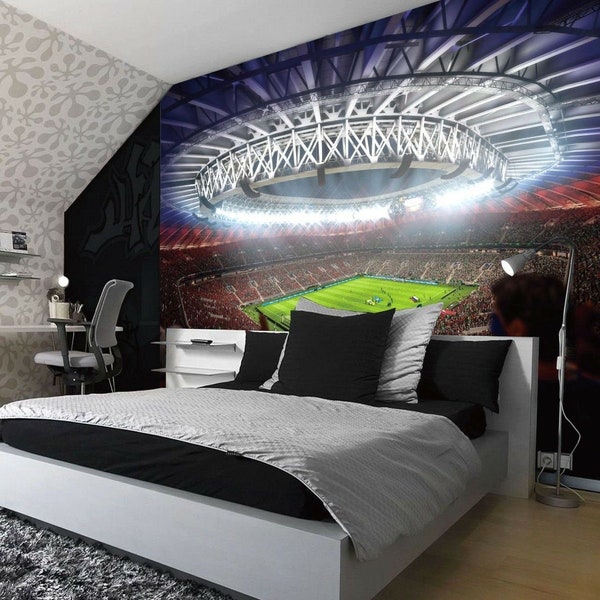 Football Stadium Pitch Sport Wall Mural Photo Wallpaper Kids Game Home Deco wall covering, wall decoration