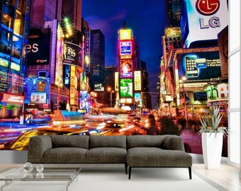 New York City Night Sight Travel Tour Wallpaper Wall Mural Home DIY Decoration a wall covering, wall decoration