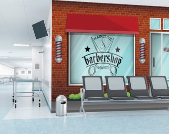 Barbiere Demenza Alzheimer Amichevole Foto Carta da parati Murale Senior Care Home Decoration