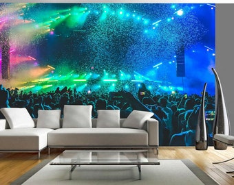 Music Stage Concert Photo Wallpaper Wall Mural Celebrity Fan Decoration wall covering, wall decoration