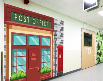 Post Office Dementia Alzheimer Friendly Photo Wallpaper Mural Senior Care Home Decoration