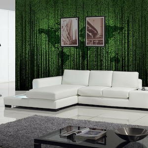 Matrix Code Weltkarte Fototapete Wand wandbild Home Schlafzimmer Dekoration Wandbedeckung, Wanddekoration