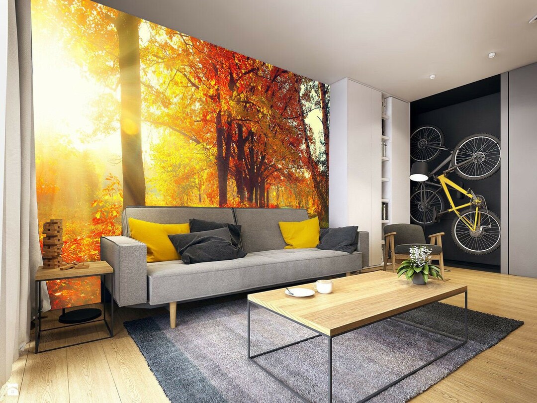 Tree Leaves Plants Forest Autumn Photo Wallpaper Mural Home Poster ...