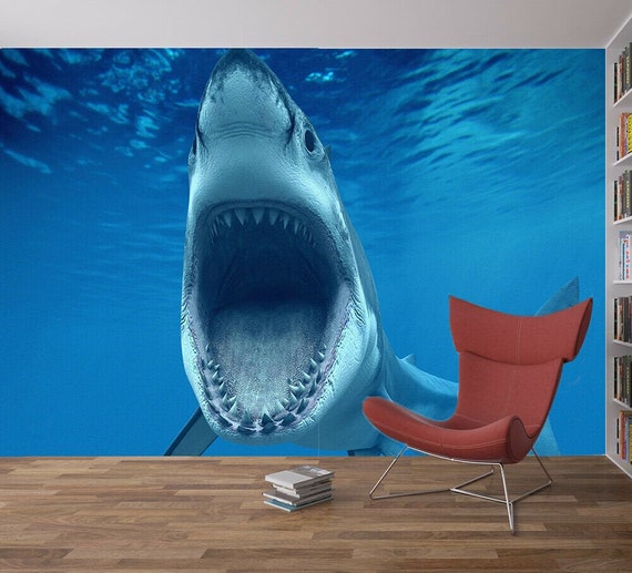 Sea Ocean Shark Fish Photo Wallpaper Mural Underwater Life - Etsy UK