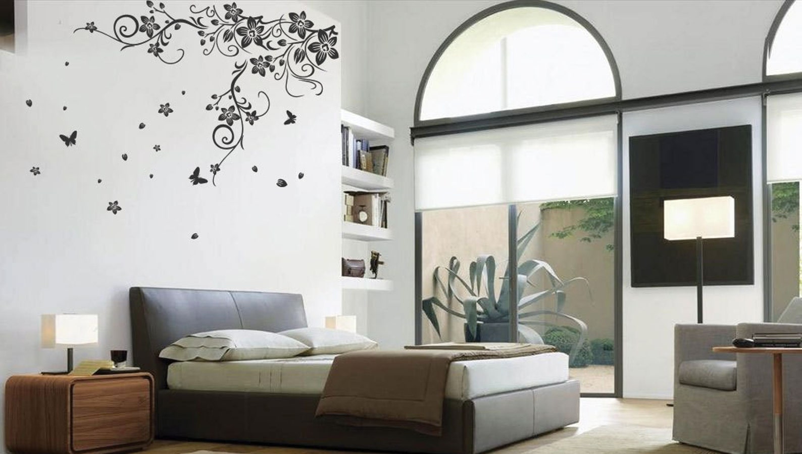 Vine Flower Butterfly Tree Wall Art Stickers Wall Decals Wall Etsy