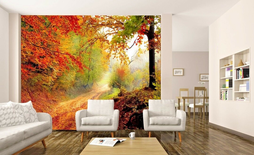 Tree Leaves Plants Forest Autumn Photo Wallpaper Mural Home - Etsy UK