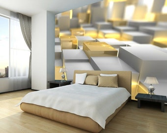3D Colours Cubes Wallpaper Photo Pattern Wall Mural Home Living Room Decoration wall covering, wall decoration