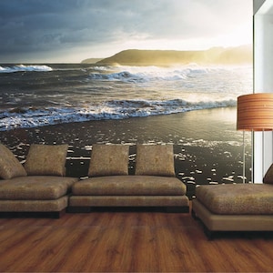 Sea Wave Beach Sand Ozean Foto Tapete Wand Bildwand Schlafzimmer Schlafzimmer Dekoration Wandverkleidung, Wanddekoration